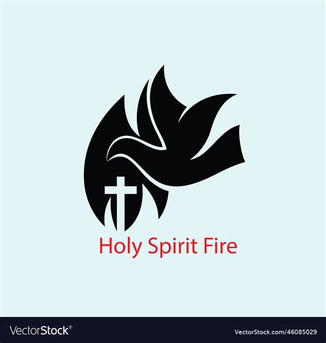 Holy spirit fire art logo Royalty Free Vector Image