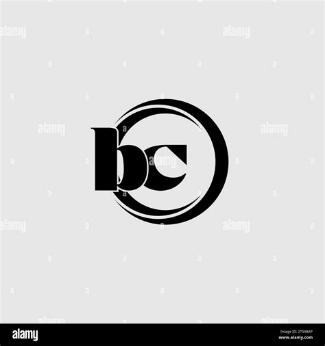 Letters BC simple circle linked line logo vector graphic Stock Vector ...