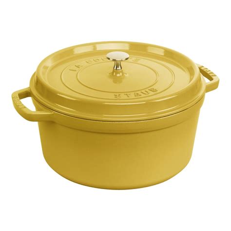 Staub 7 Qt Round Cocotte - Citron | Berings