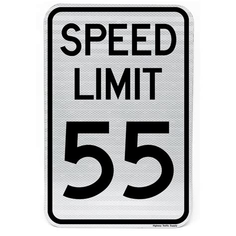 SPEED LIMIT 55 MPH Sign 24"x30" 3M Engineer Reflective. By Highway ...