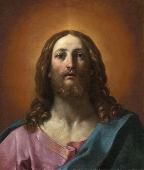 Bust of Christ. Salvator Mundi Painting by Guido Reni - Pixels