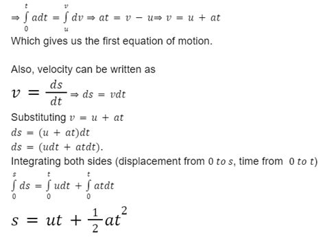 CBSE Class Mathematical Derivation Of Equations Of Motion, 43% OFF