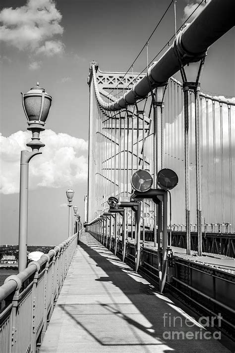 Ben Franklin Bridge Walkway Photograph by Brent Morales