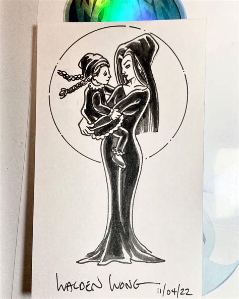 Addams Family Morticia and Wednesday by WaldenWong on DeviantArt