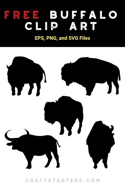 Free Buffalo Silhouette Clip Art | Silhouette clip art, Clip art ...