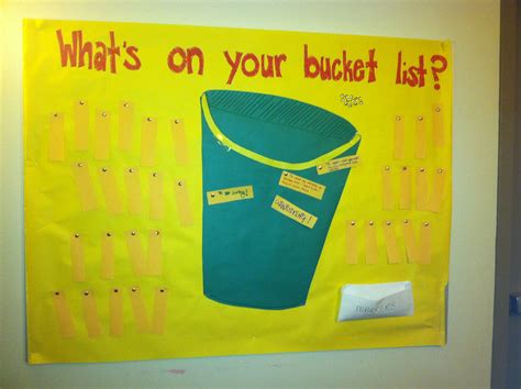 Bucket List interactive bulletin board... Can't wait to see everyone's answers! | Interactive ...