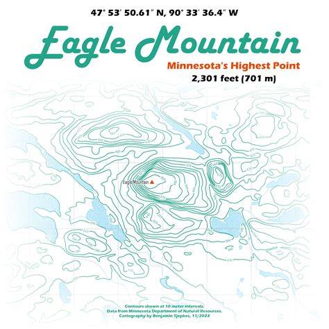 Eagle Mountain Contour Map | B.W. Tjepkes