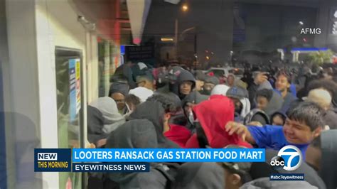 Caught on video: Large group loots, ransacks Arco gas station in ...