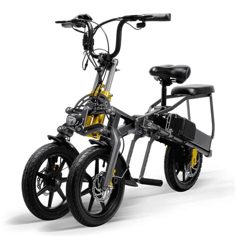 Front 2 Wheels Motorized Foldable Electric Tricycle Bike