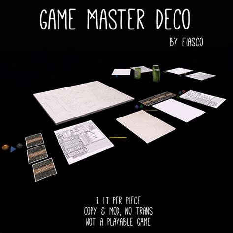 Second Life Marketplace - Fiasco - Game Master Deco