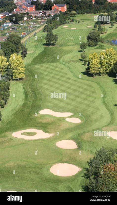 Aerial view of golf course Stock Photo - Alamy