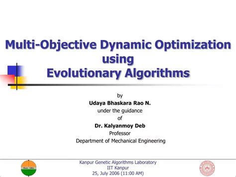 PPT - Multi-Objective Dynamic Optimization using Evolutionary Algorithms PowerPoint Presentation ...