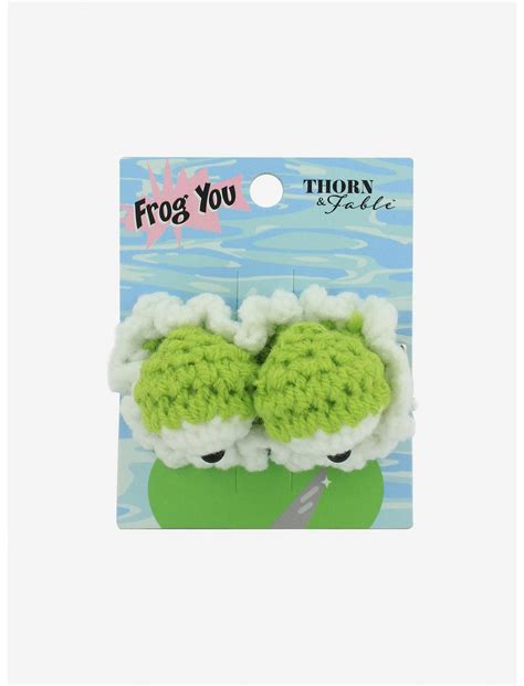 Frog Eyes Crochet Hair Clip | Hot Topic