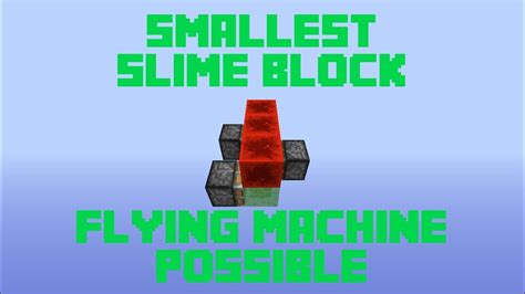 Minecraft Small Slime Block Flying Machine w/ CovertAssasin - YouTube