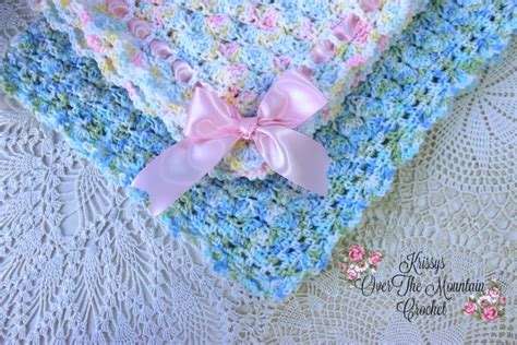 How To Crochet A Simple Shells Baby Blanket - Krissys Over The Mountain Crochet