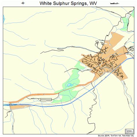 White Sulphur Springs West Virginia Street Map 5486812