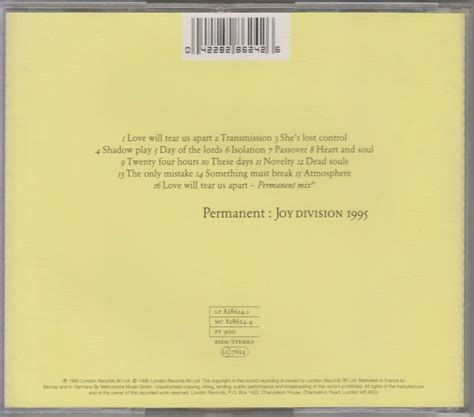 Joy Division - Permanent - Album CD - TBE | eBay