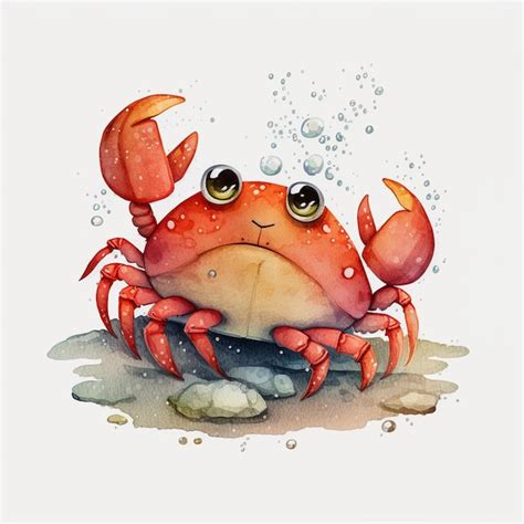 Premium Photo | Watercolor Crab