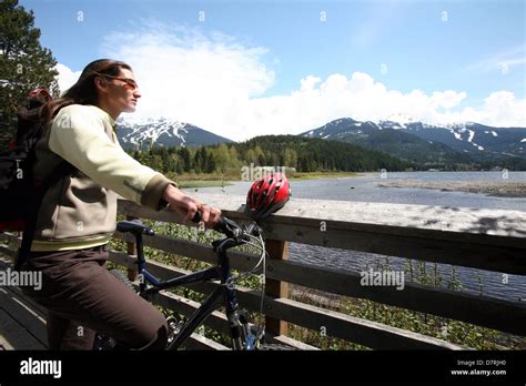 Mountain biking in Canada Stock Photo - Alamy