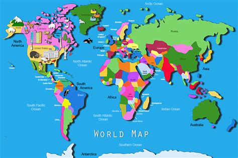 World Map For Kids 2k Wallpaper Download - vrogue.co