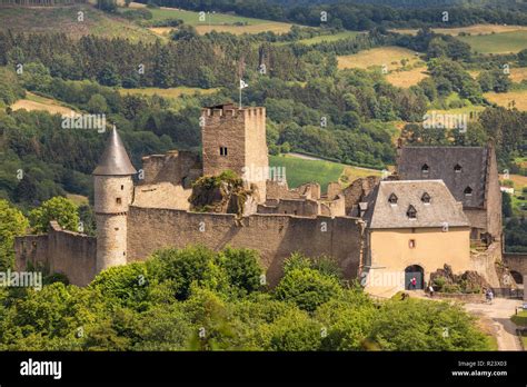 Bourscheid Castle, Bourscheid, Luxembourg, Europe Stock Photo - Alamy