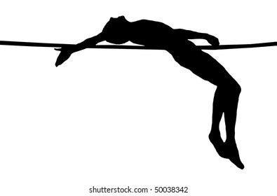 High Jump Silhouette Stock Illustration 50038342 | Shutterstock