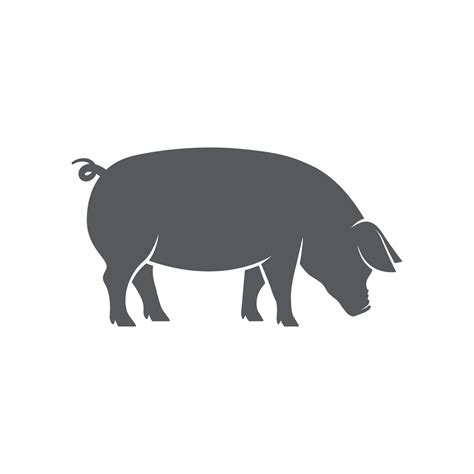 Pig pictogram icon vector. Vector illustration of pig silhouette. pork vector icon. Vector ...