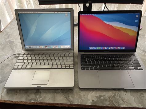 12” PowerBook G4 next to my MacBook Pro M1, amazing how 20 years can ...