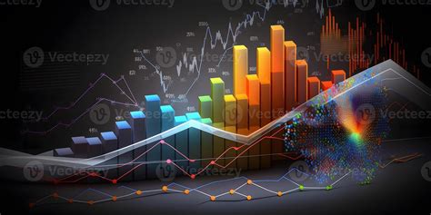 Growth strategy business graph analysis concept on finance chart data diagram 3d background ...