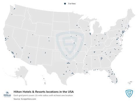 List of all Hilton Hotels & Resorts locations in the USA- ScrapeHero Data Store