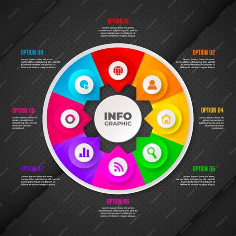 Free Vector | Realistic circular diagram infographic