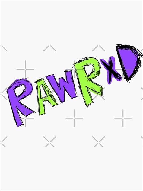 "Rawr xD Scene kid Quote" Sticker for Sale by Unboltingcat | Redbubble