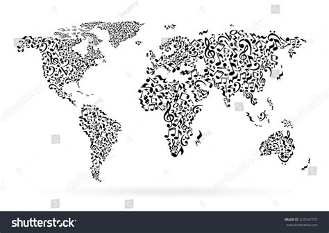 956 Music Notes World Map Images, Stock Photos & Vectors | Shutterstock