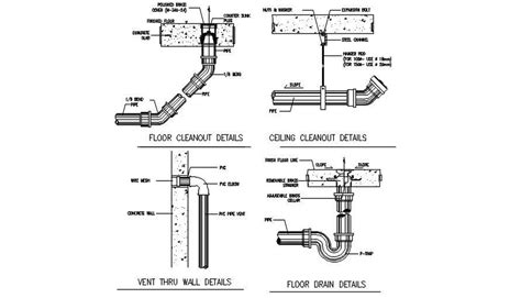 Floor drain of house plan detail is given in this 2D Autocad DWG drawing file. Download 2D ...