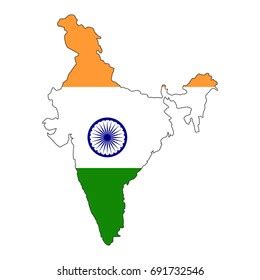 India Map Stock Illustration 691732546 | Shutterstock