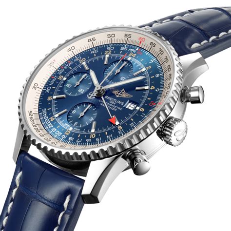 Navitimer Chronograph GMT 46 Stainless steel - Blue A24322121C1P1 ...