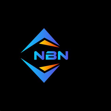 NBN abstract technology logo design on Black background. NBN creative ...