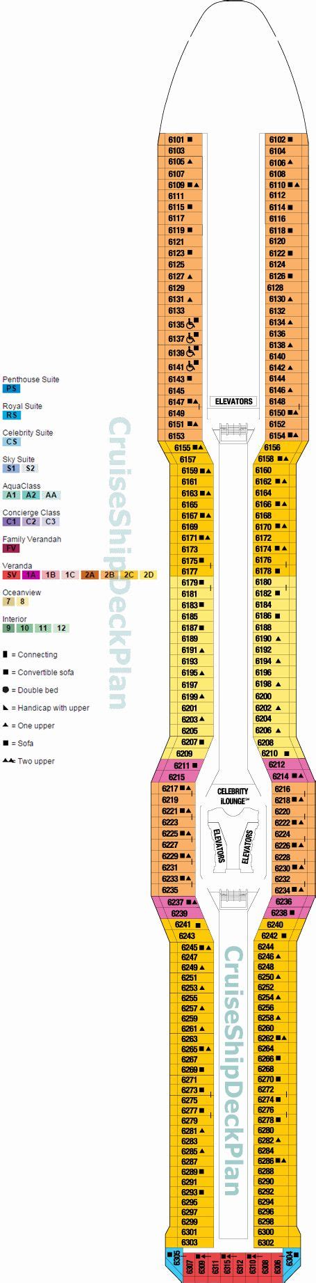 Celebrity Silhouette deck plan | CruiseMapper