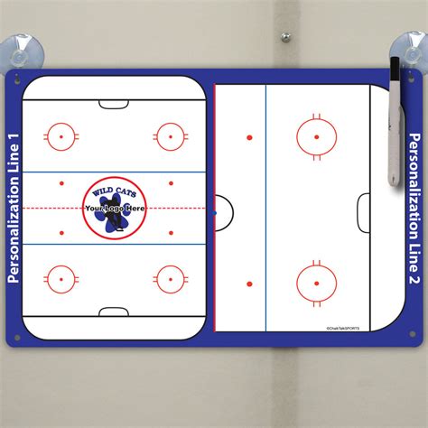 Hockey Custom Dry Erase Coach Board Full And Half Rink - 18" X 12 ...