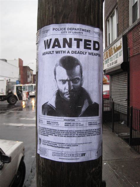 GTA IV wanted poster | GTA IV viral marketing poster near th… | Flickr