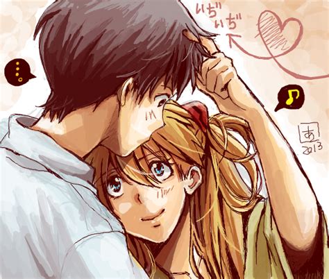 Asuka and Shinji by sabo-p on DeviantArt