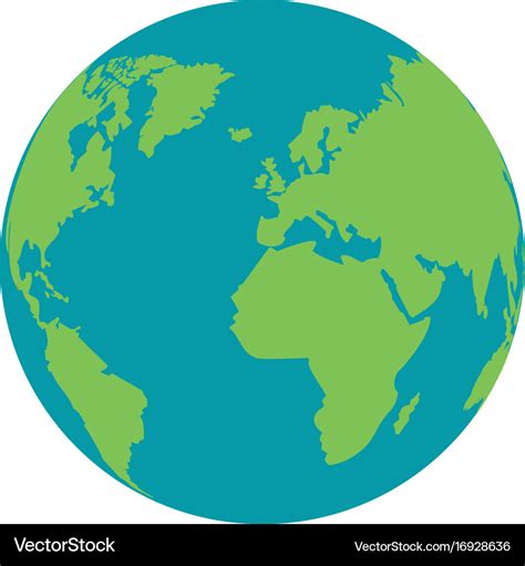 World earth global map continent geography Vector Image