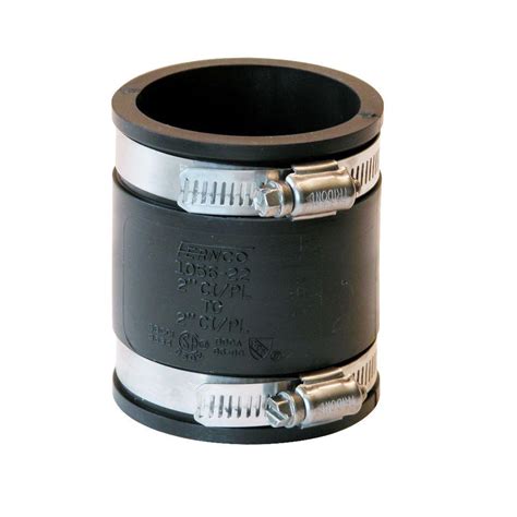 2 in. x 2 in. DWV Flexible PVC Coupling-P1056-22 - The Home Depot