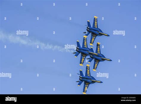 Blue Angels Flying in Formation Stock Photo - Alamy