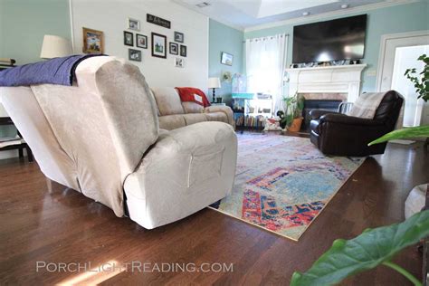 Old Sofa Makeover Using Slipcovers Before and After Photos – Porch ...