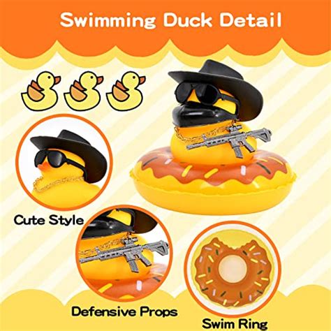 Ducks for Cars - Rubber Duck for Dashboard of Car, Yellow Squeak Ducky ...