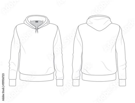 Men's hoodie template, front and back view Stock Vector | Adobe Stock