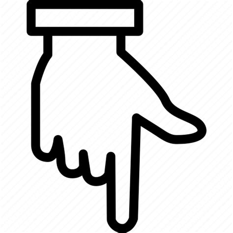 Arrow, direction, finger, hand, interaction, touchdown icon - Download ...