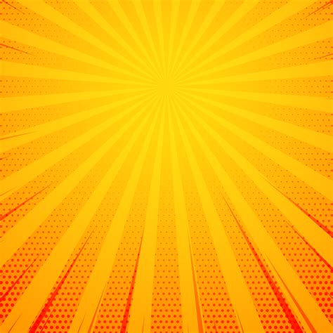 yellow pop art comic book style background with rays - Download Free ...