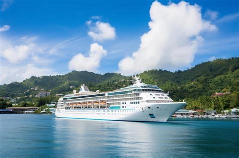 Premium Photo | Luxury cruise ship in the caribbean